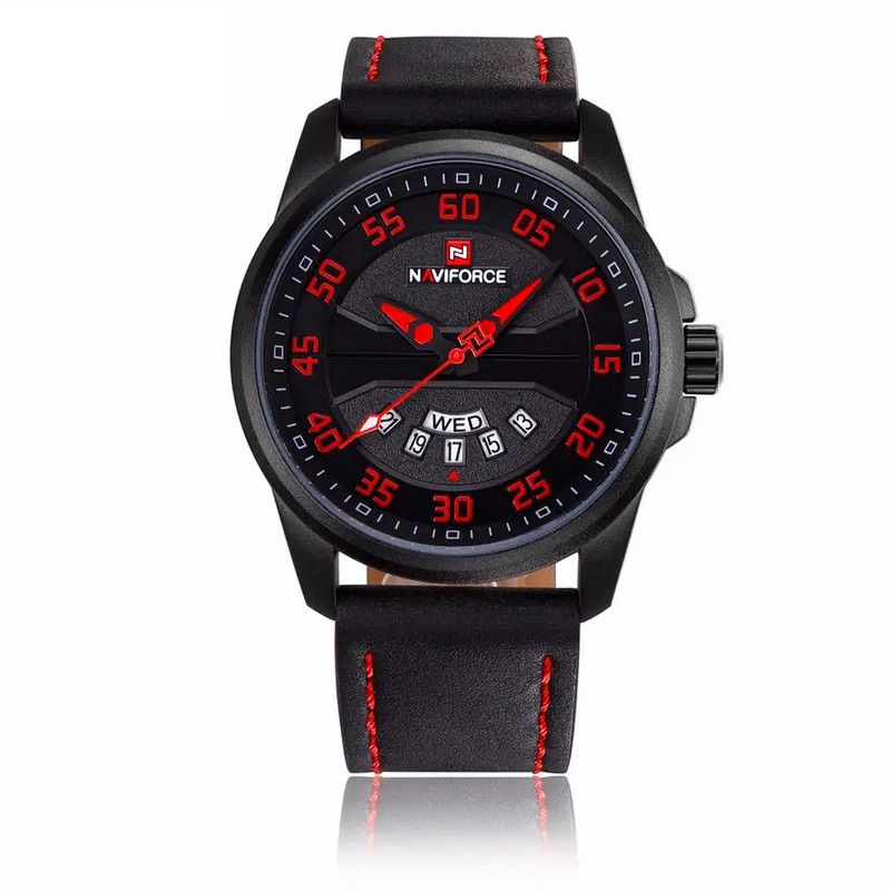 NAVIFORCE - Reloj Naviforce Original Nf 9124 Cuero Hombre + Estuche