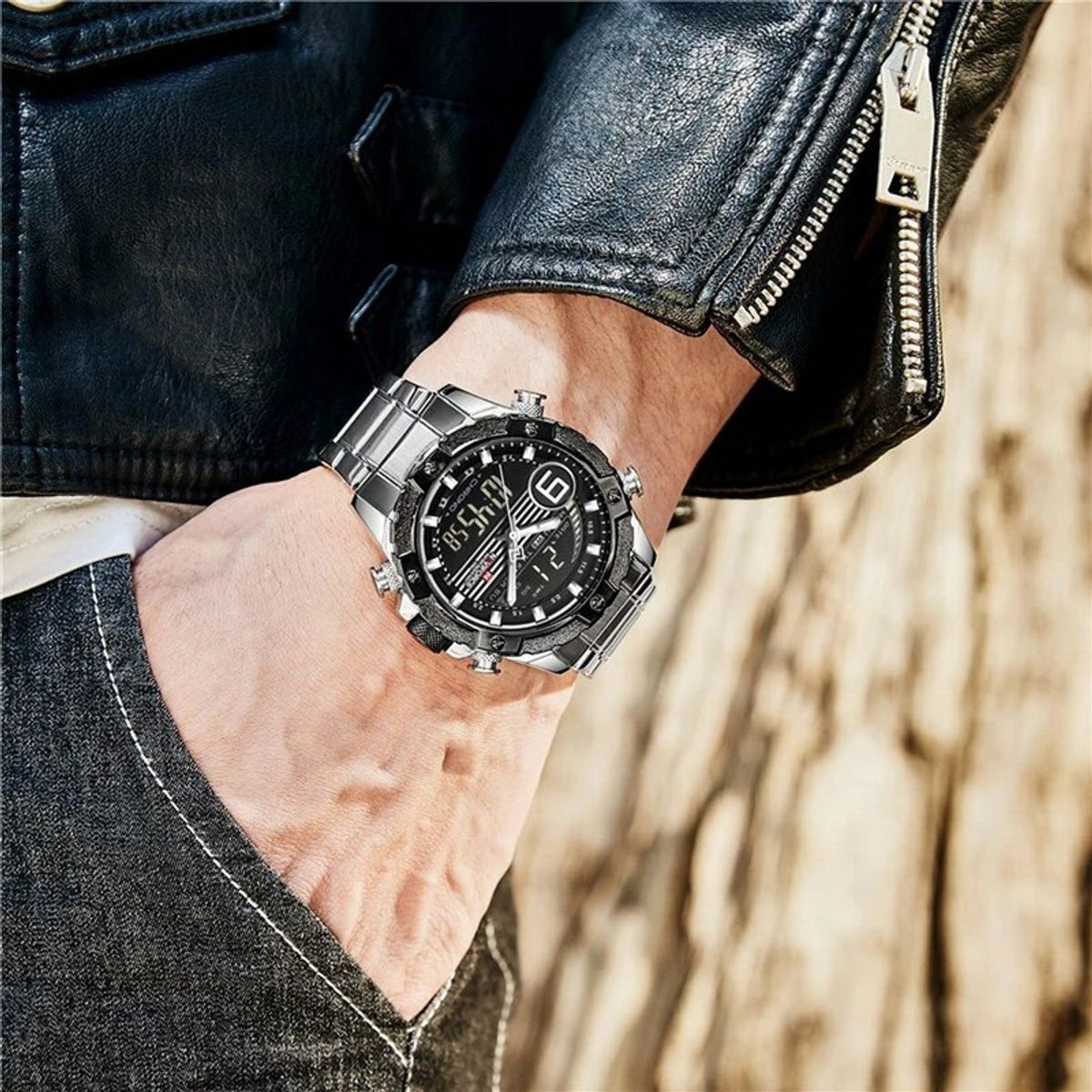 NAVIFORCE - Reloj Naviforce Original Nf 9146 Acero Inoxidable + Estuche