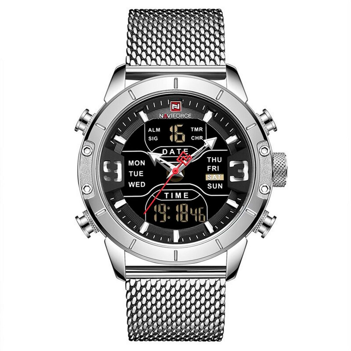 NAVIFORCE - Reloj Naviforce Original Nf 9153 Acero Inoxidable + Estuche