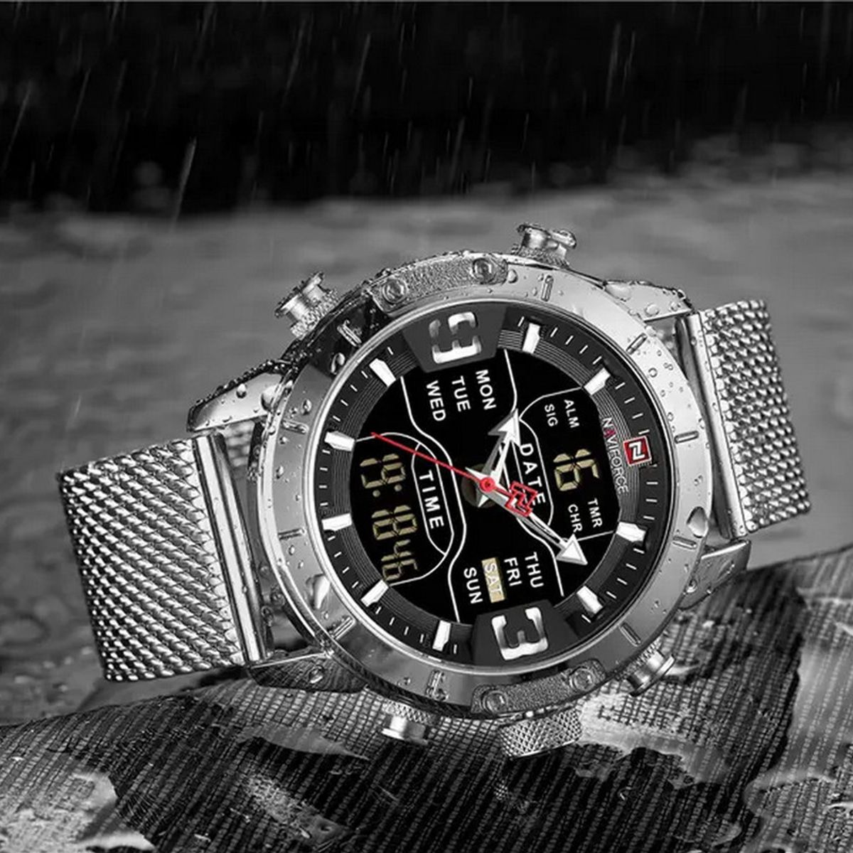 NAVIFORCE - Reloj Naviforce Original Nf 9153 Acero Inoxidable + Estuche