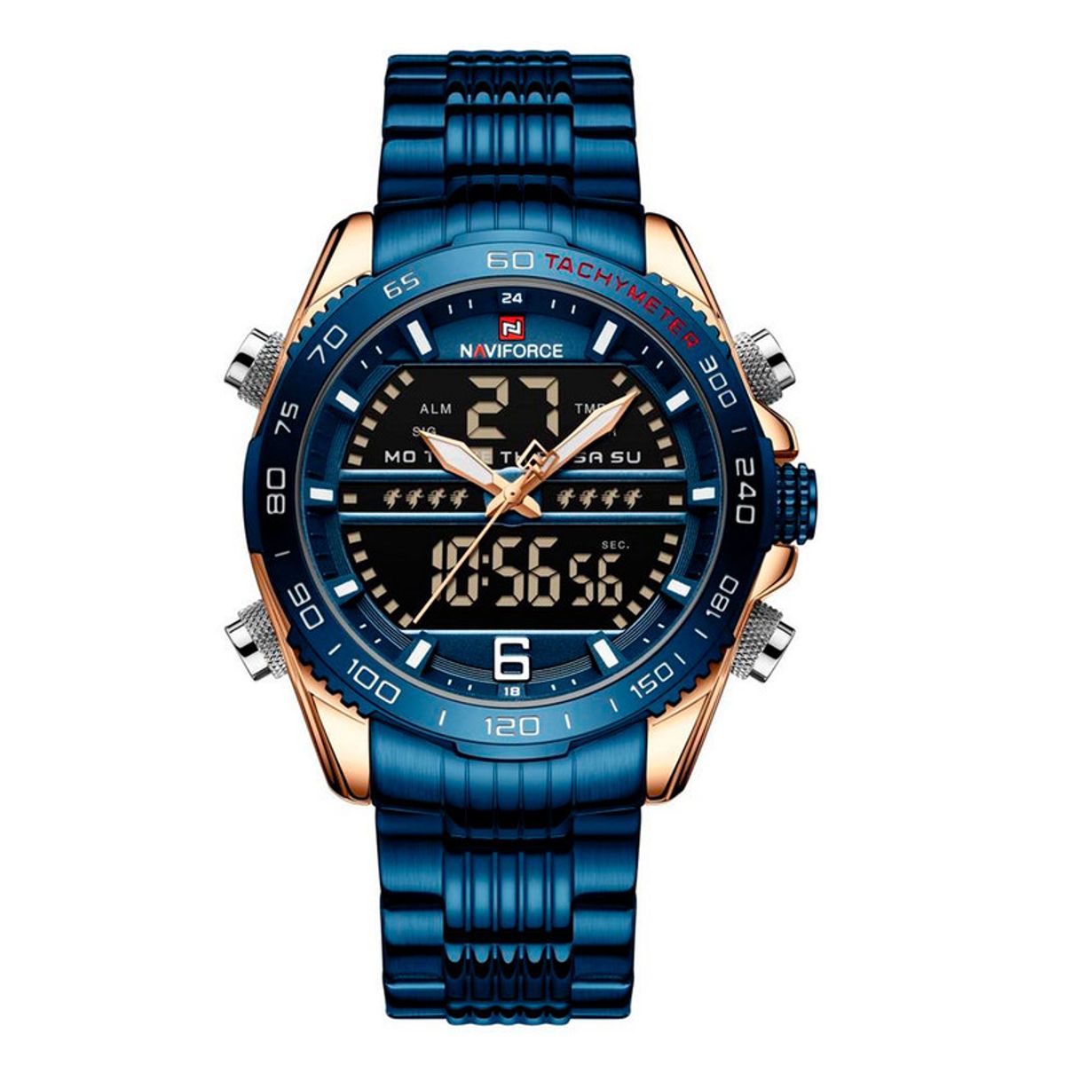 NAVIFORCE - Reloj Naviforce Original Nf 9195 Acero Inoxidable + Estuche