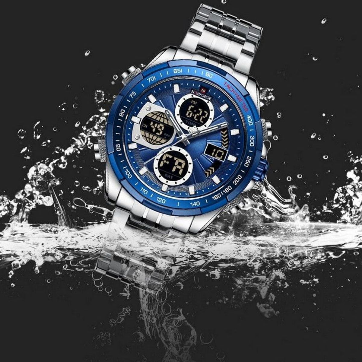 NAVIFORCE - Reloj Naviforce Original Nf 9197 Acero Inoxidable + Estuche