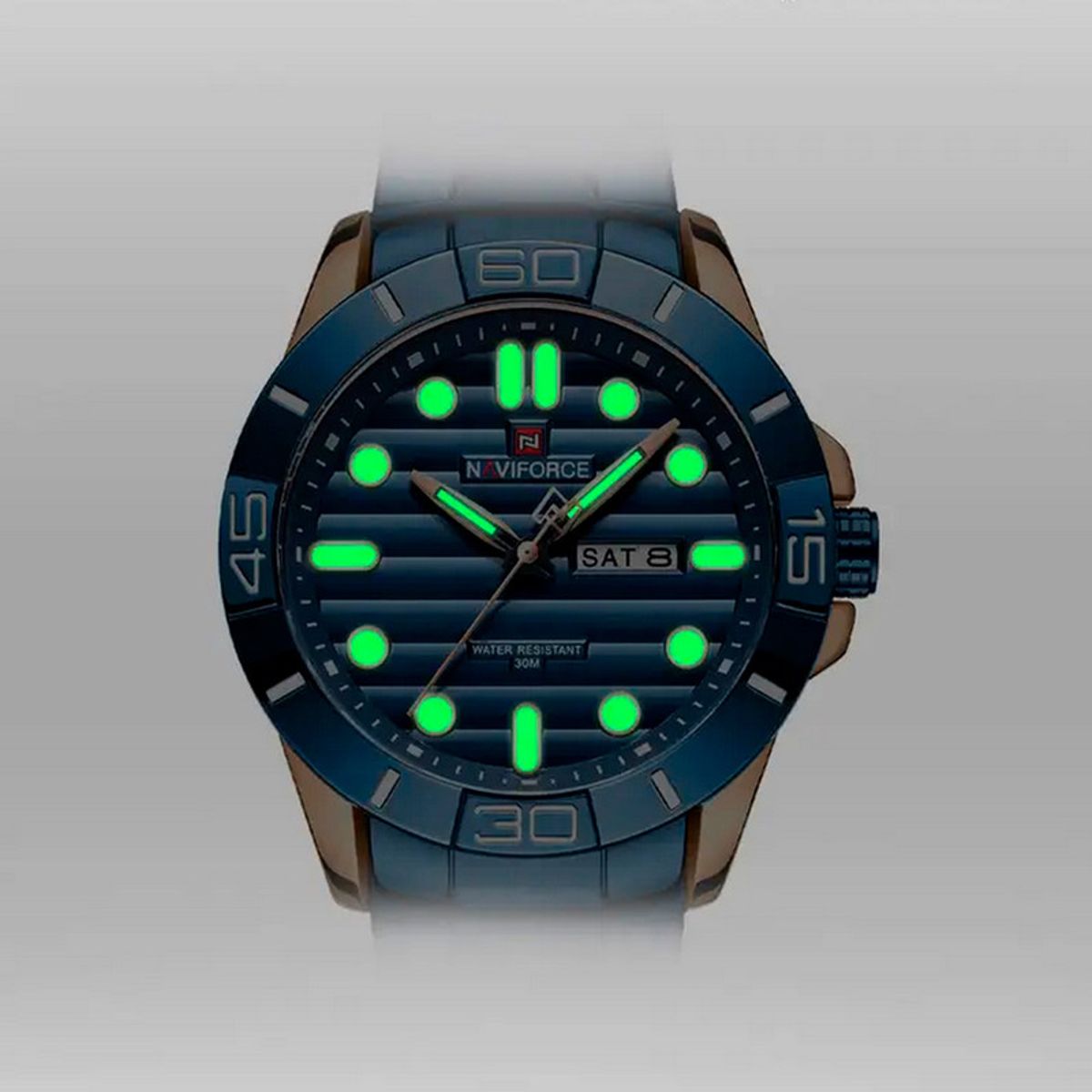 NAVIFORCE - Reloj Naviforce Original Nf 9198 Acero Inoxidable + Estuche