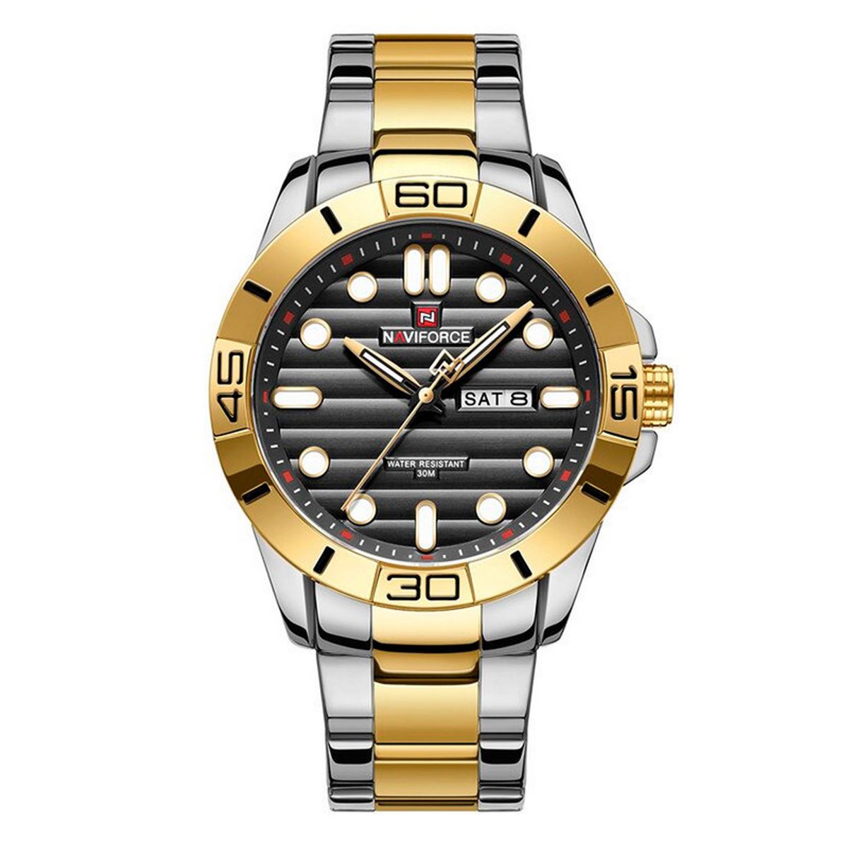 NAVIFORCE - Reloj Naviforce Original Nf 9198 Acero Inoxidable + Estuche