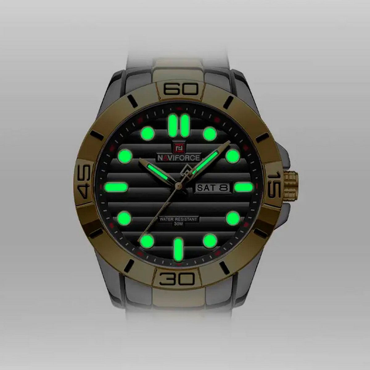 NAVIFORCE - Reloj Naviforce Original Nf 9198 Acero Inoxidable + Estuche