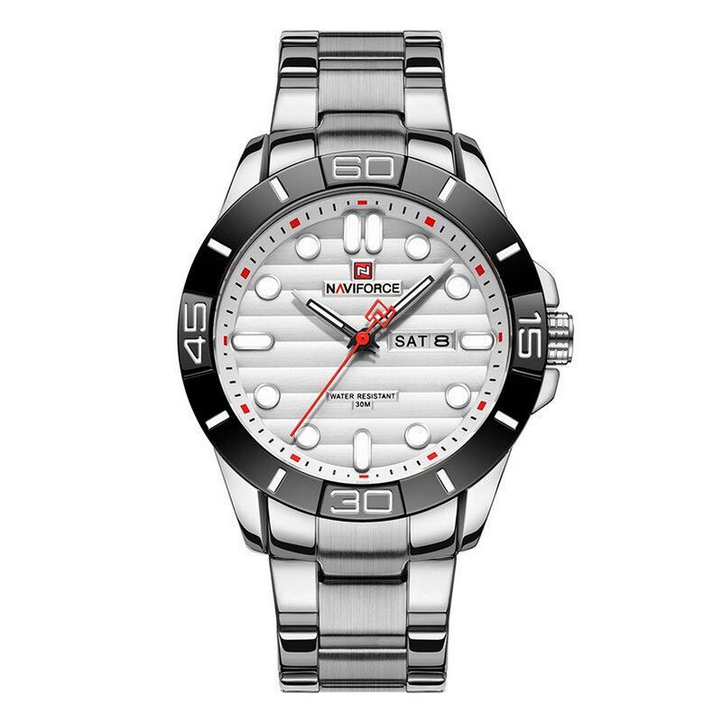 NAVIFORCE - Reloj Naviforce Original Nf 9198 Acero Inoxidable + Estuche
