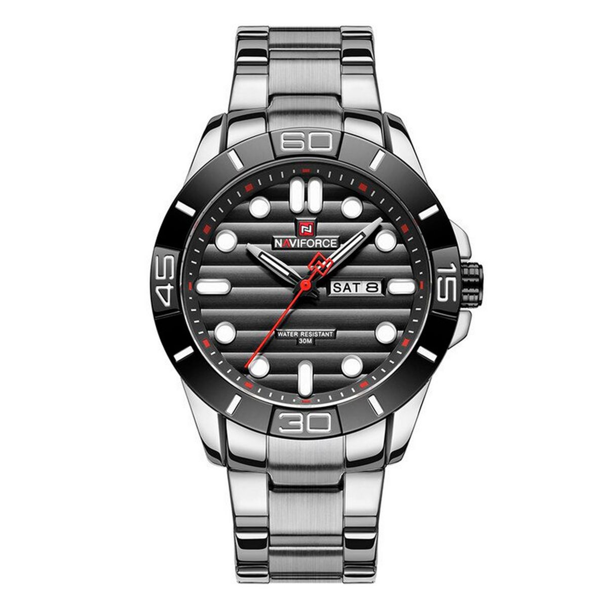 NAVIFORCE - Reloj Naviforce Original Nf 9198 Acero Inoxidable + Estuche