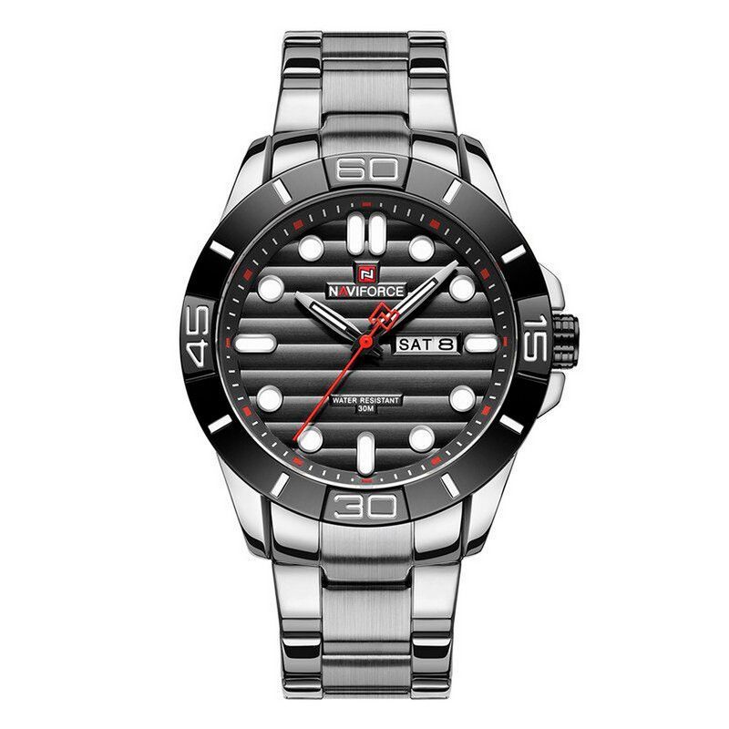 NAVIFORCE - Reloj Naviforce Original Nf 9198 Acero Inoxidable + Estuche