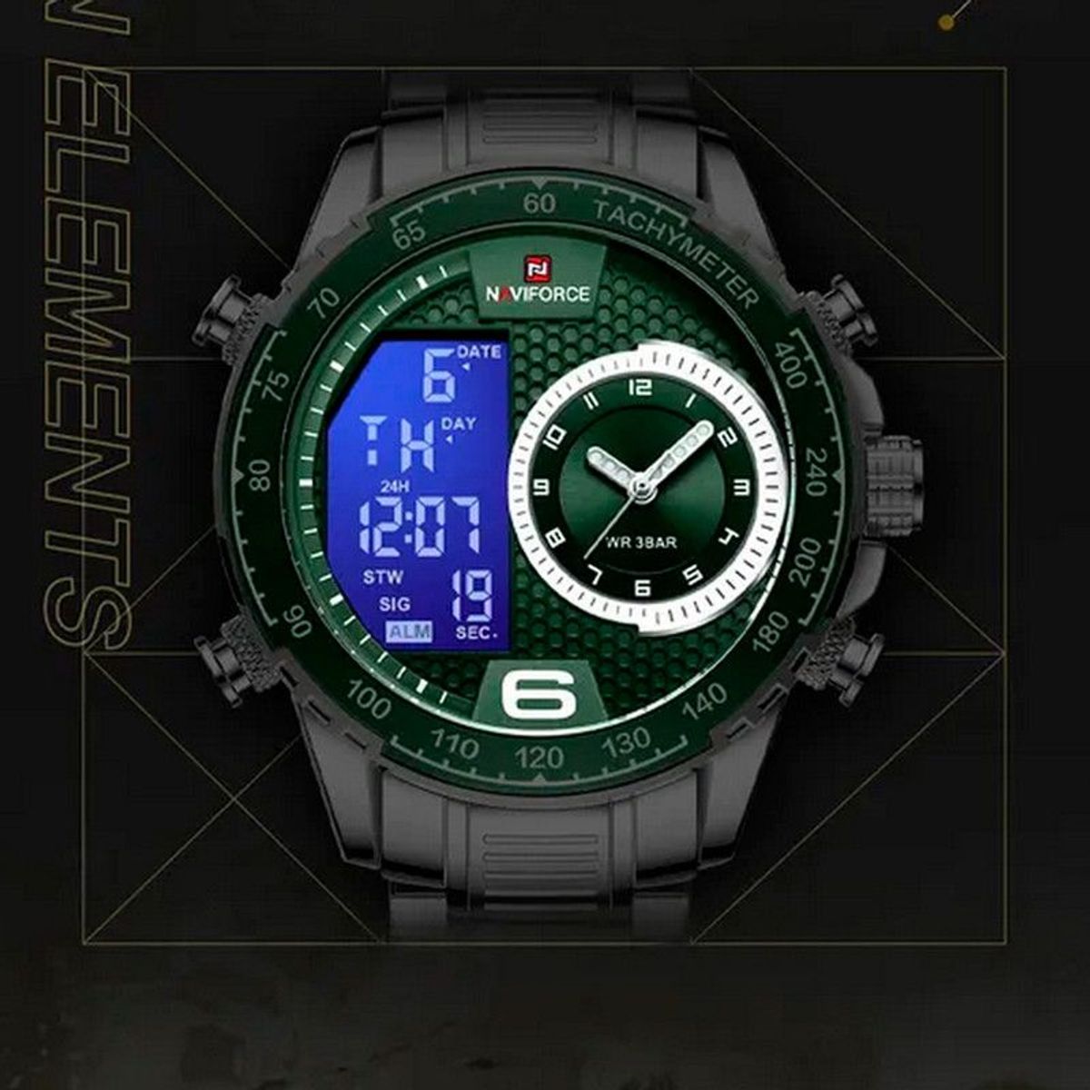 NAVIFORCE - Reloj Naviforce Original Nf 9199 Acero Inoxidable + Estuche