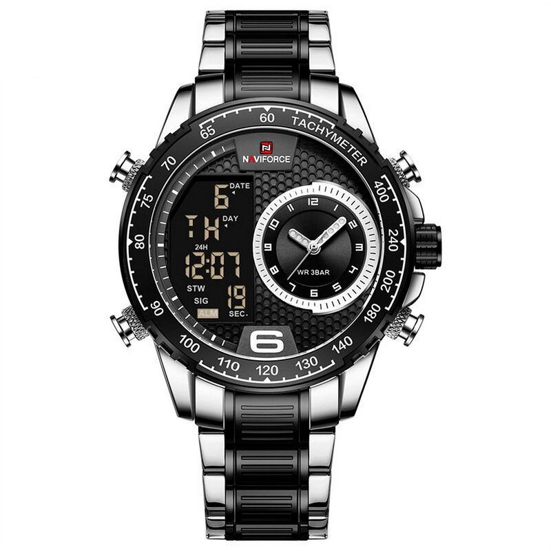 NAVIFORCE - Reloj Naviforce Original Nf 9199 Acero Inoxidable + Estuche