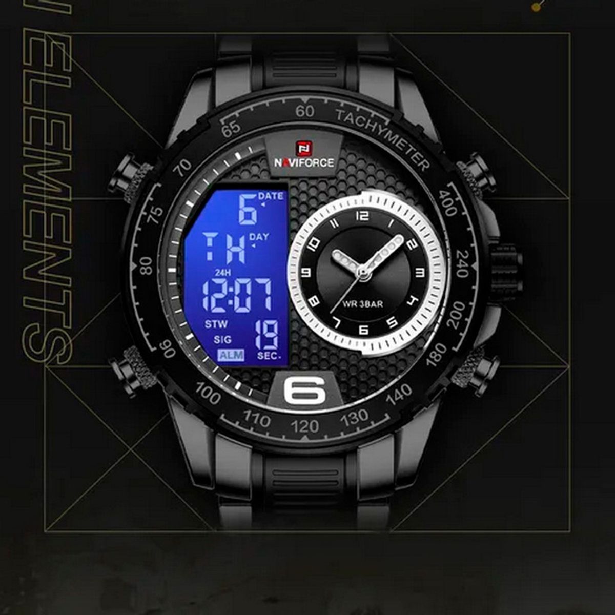 NAVIFORCE - Reloj Naviforce Original Nf 9199 Acero Inoxidable + Estuche
