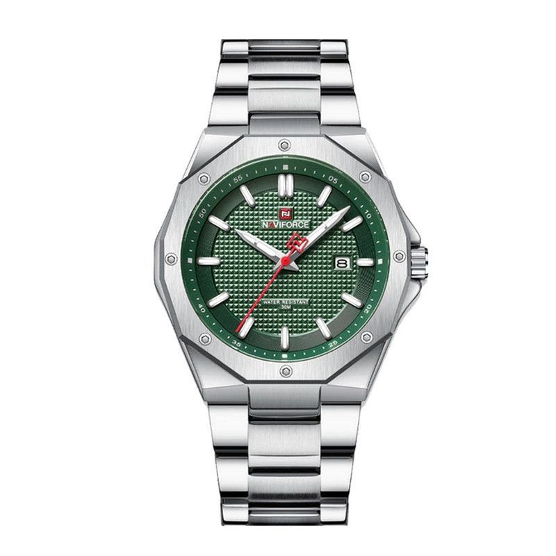 NAVIFORCE - Reloj Naviforce Original Nf 9200 Acero Hombre + Estuche