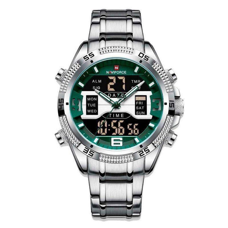 NAVIFORCE - Reloj Naviforce Original Nf 9201 Acero Inoxidable + Estuche