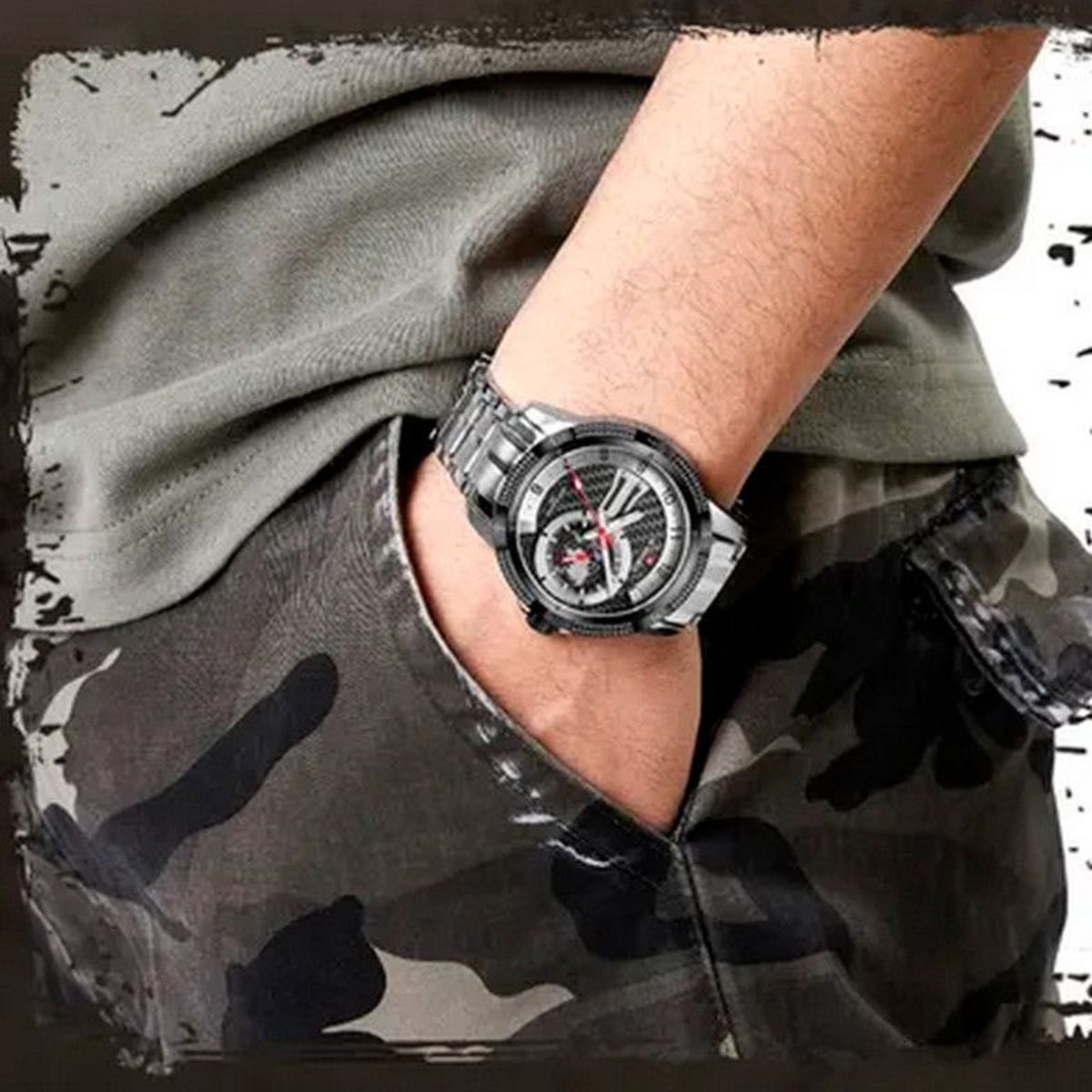 NAVIFORCE - Reloj Naviforce Original Nf 9206 Acero Inoxidable + Estuche