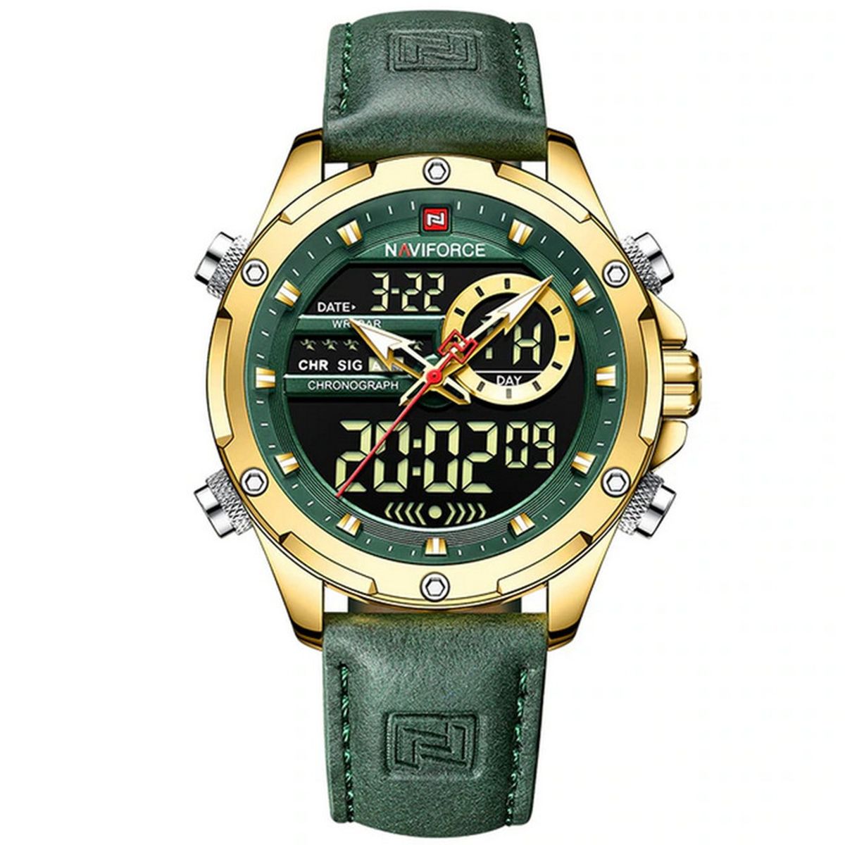NAVIFORCE - Reloj Naviforce Original Nf 9208 Casual Cuero + Estuche