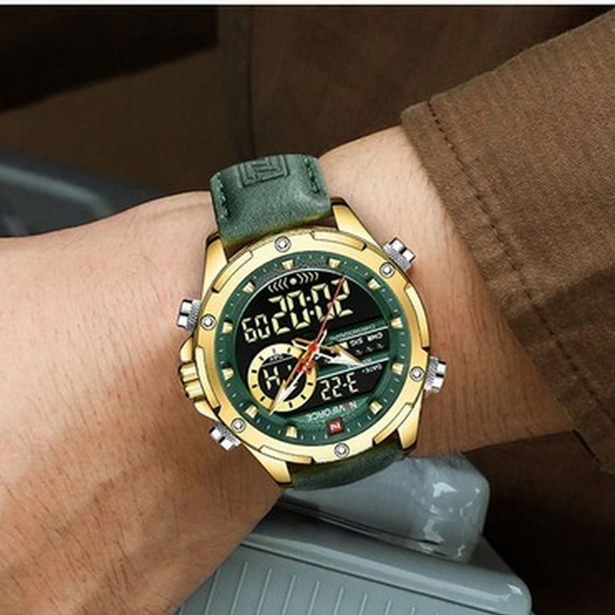 NAVIFORCE - Reloj Naviforce Original Nf 9208 Casual Cuero + Estuche