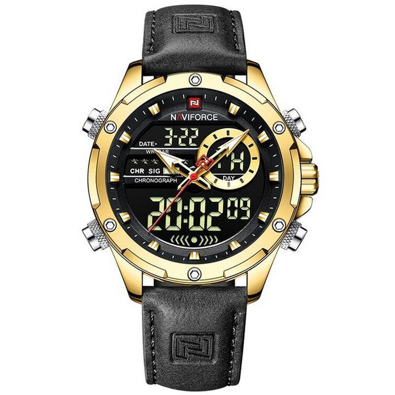 NAVIFORCE - Reloj Naviforce Original Nf 9208 Casual Cuero + Estuche
