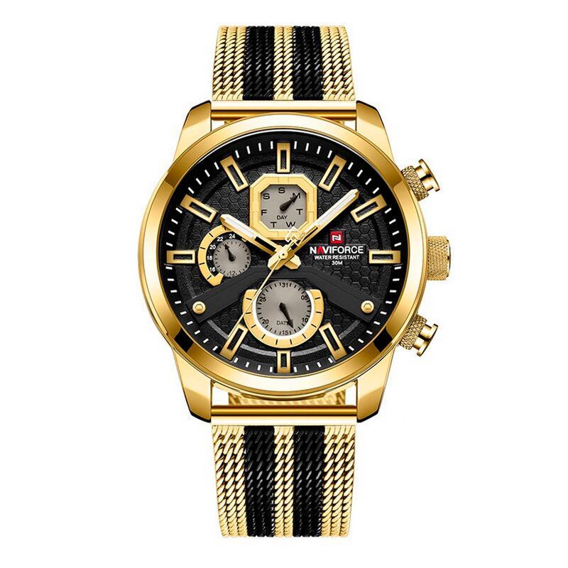 NAVIFORCE - Reloj Naviforce Original Nf 9211 Acero Inoxidable + Estuche