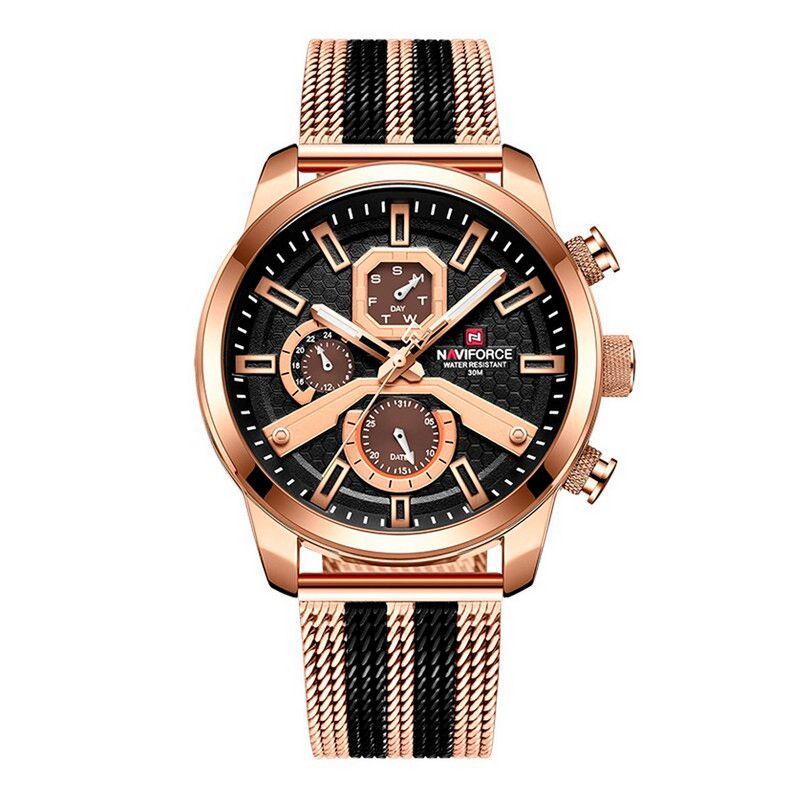 NAVIFORCE - Reloj Naviforce Original Nf 9211 Acero Inoxidable + Estuche
