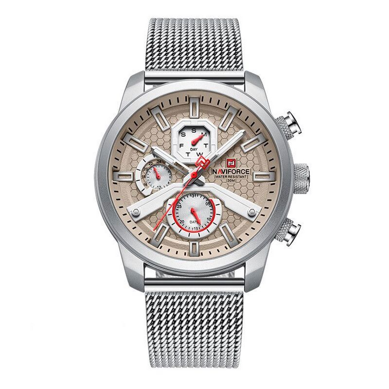 NAVIFORCE - Reloj Naviforce Original Nf 9211 Acero Inoxidable + Estuche