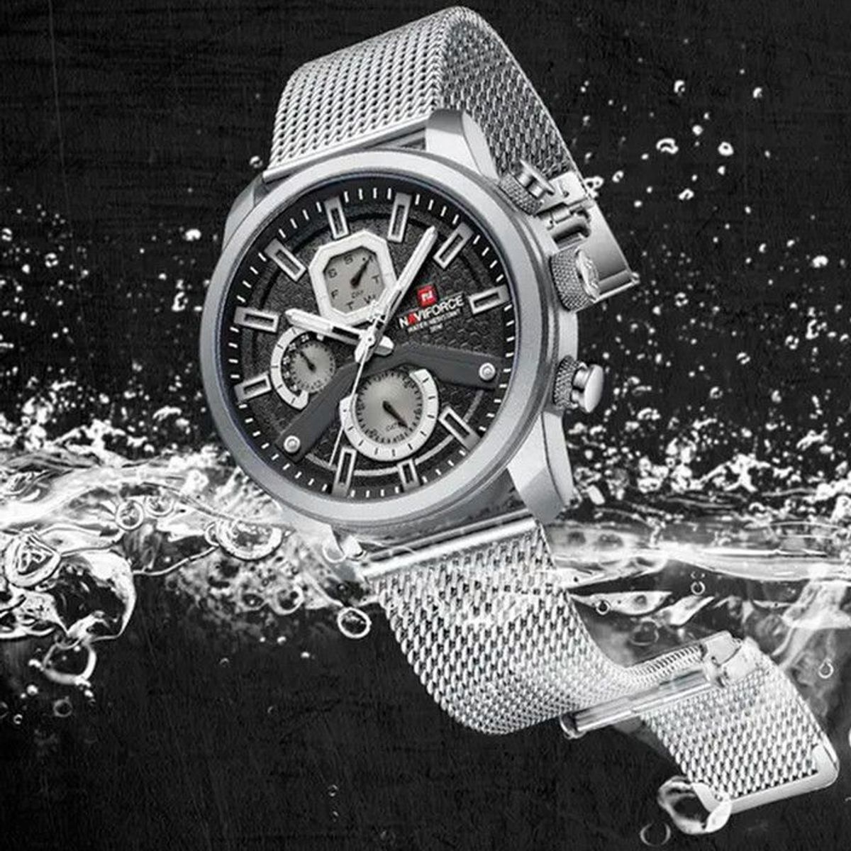 NAVIFORCE - Reloj Naviforce Original Nf 9211 Acero Inoxidable + Estuche