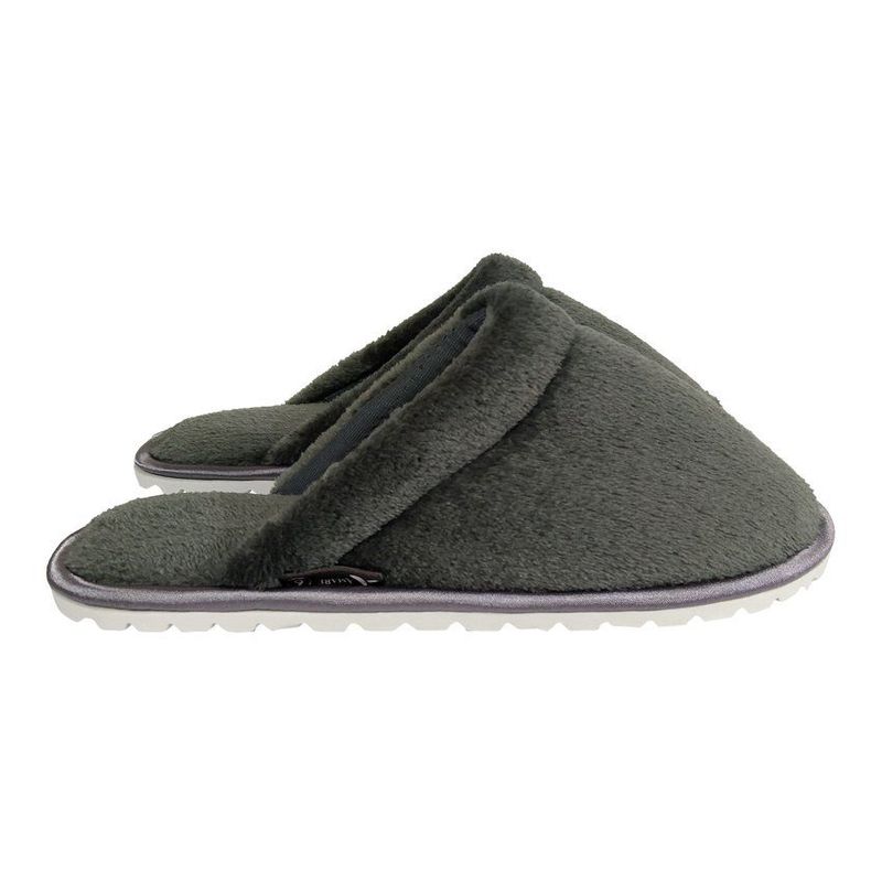 GENERICO - Pantuflas babuchas dama borde sateen gris oscuro