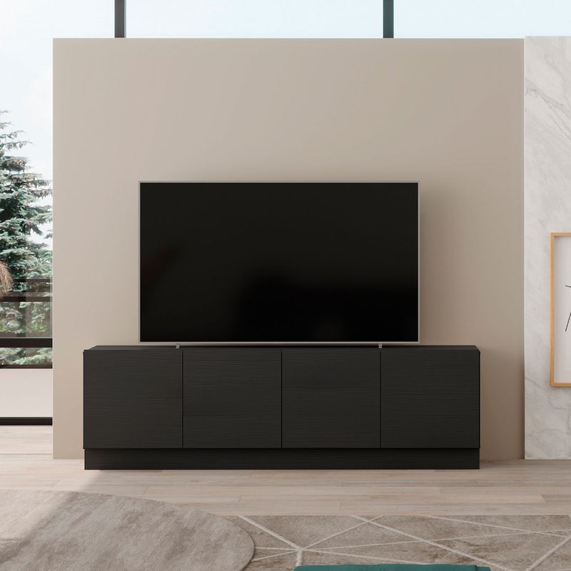 BERTOLINI - Mueble para TV 70" Mind en MDP 4 puertas Negro