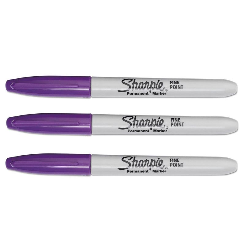 SHARPIE - Marcador Permanente Fine Point Morado Sharpie X3 Und