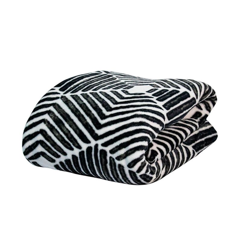 REALTEX - Cobija Flannel Estampada Real Tex Panel Gris Oscuro