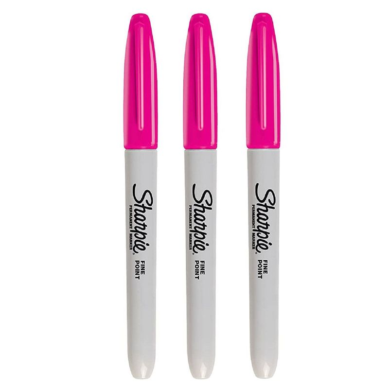 SHARPIE - Marcador Permanente Fine Point Magenta Sharpie X3 Und
