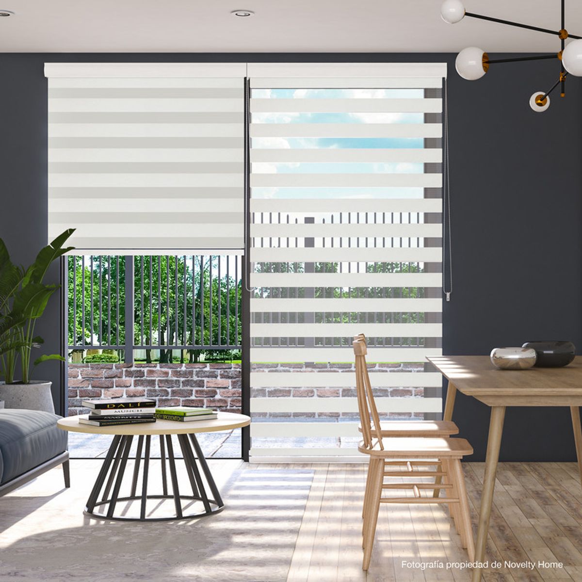 NOVELTY HOME - Cortina Elegance Blanco 180x180 cm Novelty Home