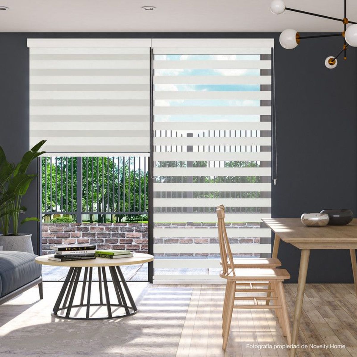 NOVELTY HOME - Cortina Elegance Blanco 240x220 cm Novelty Home