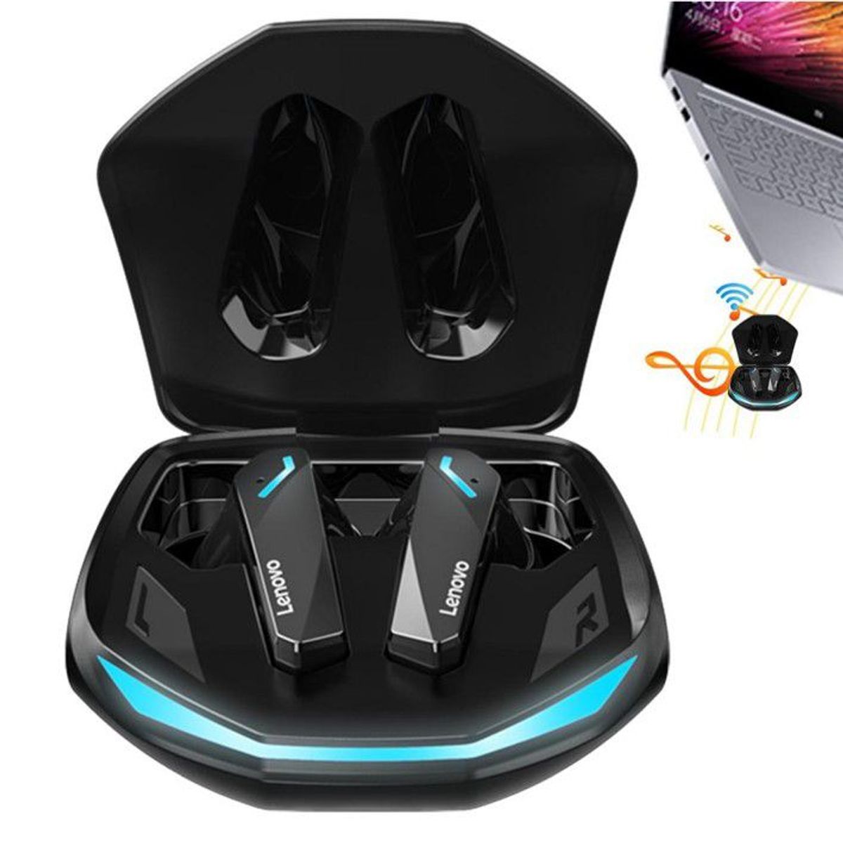 LENOVO - Audífonos Lenovo GM2 pro Inalambrico Gaming + Baja Latencia