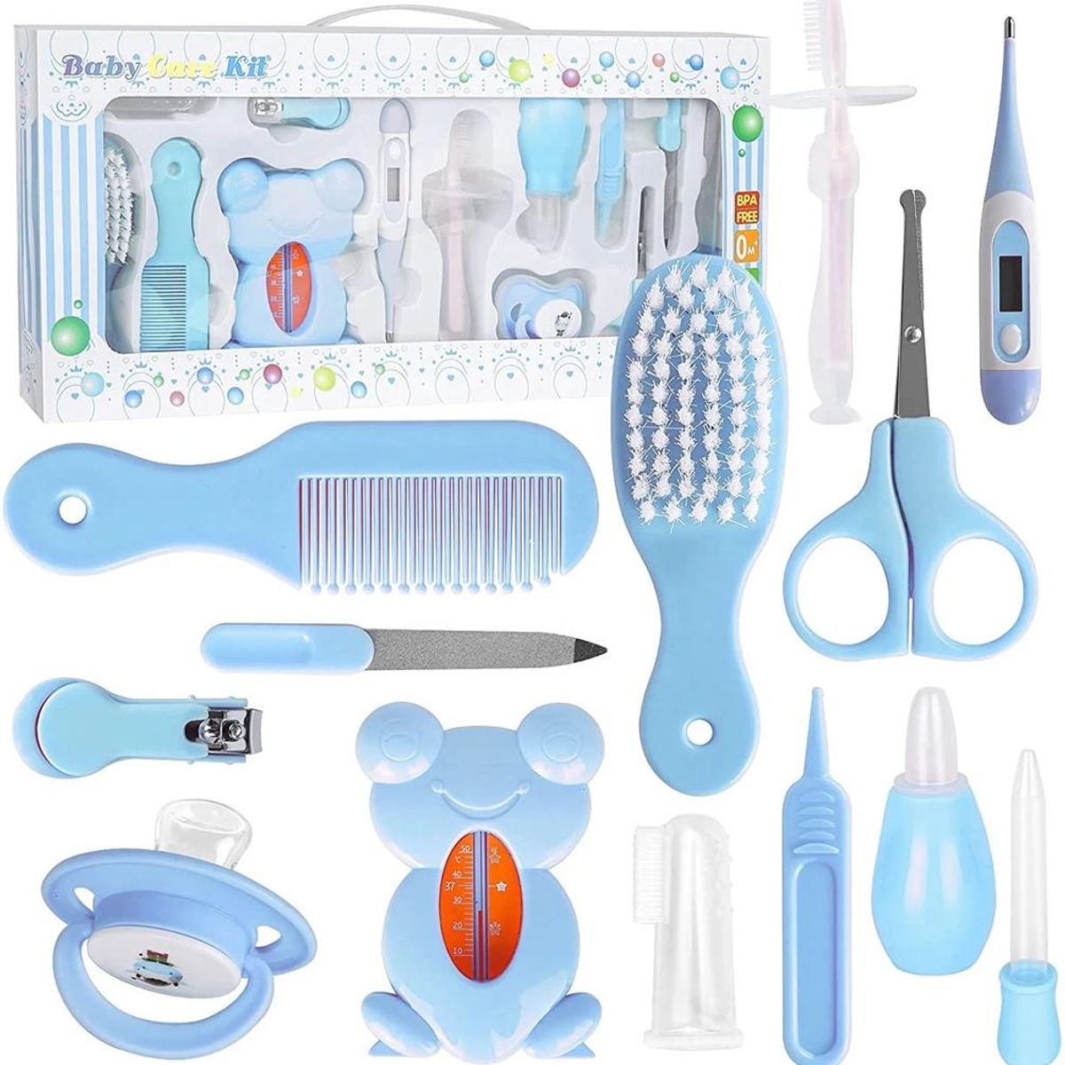 GENERICO - Kit de aseo para bebé, 13 piezas   Kit Portátil - AZUL
