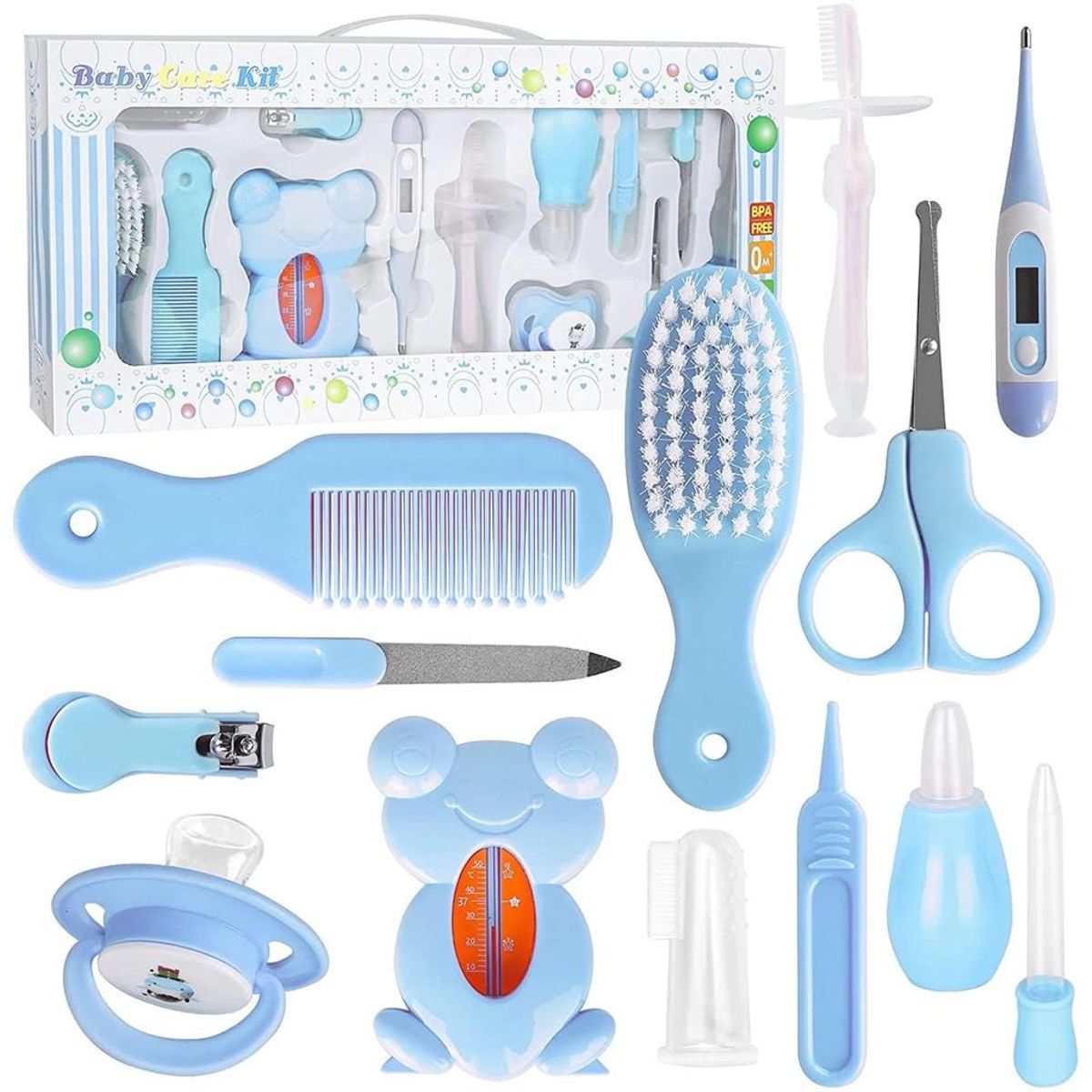 GENERICO - Kit de aseo para bebé, 13 piezas   Kit Portátil - AZUL
