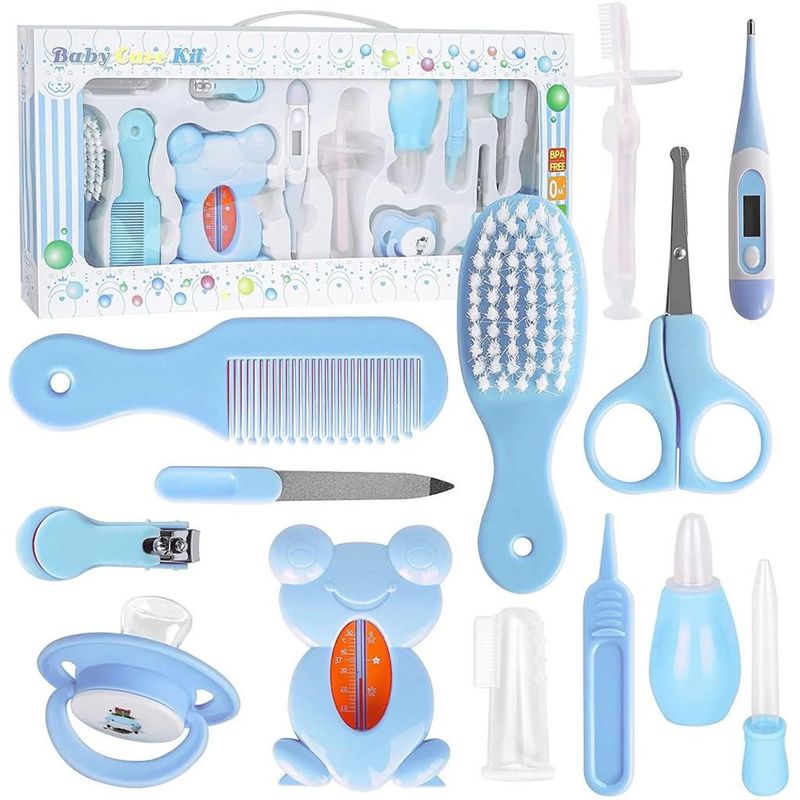 GENERICO - Kit de aseo para bebé, 13 piezas   Kit Portátil - AZUL