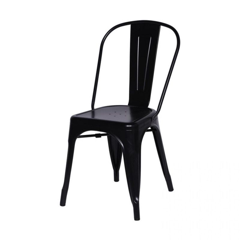 ZER - SILLA RESTAURANTE COMEDOR METALICA NEGRA TOLIX