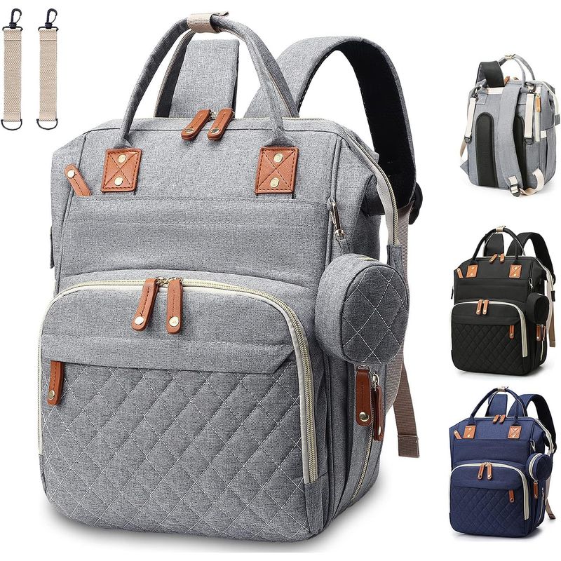 JON DI GROUP SAS - Pañalera para Bebe Morral Multiuso Basic 3 -1 con USB - Gris