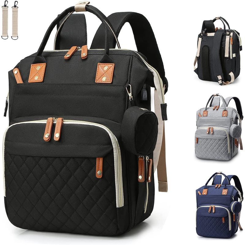 JON DI GROUP SAS - Pañalera para Bebe Morral Multiuso Basic 3 -1 con USB -Negro