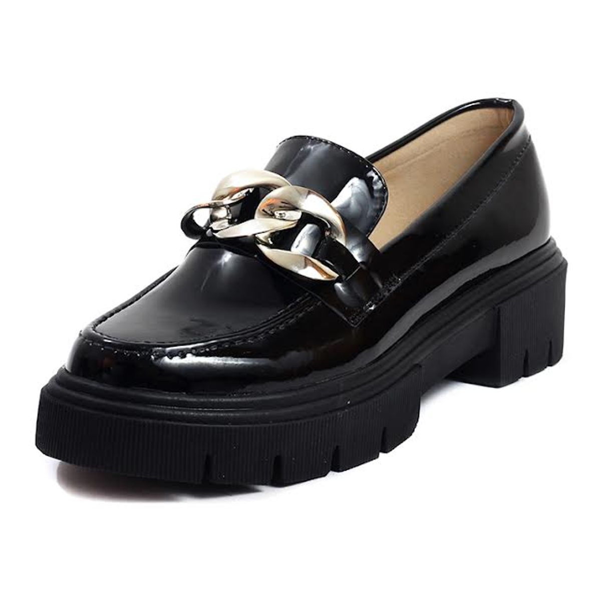 BALLERINA - Mocasines Negros Con Detalle Plateado Ballerinas Fiona
