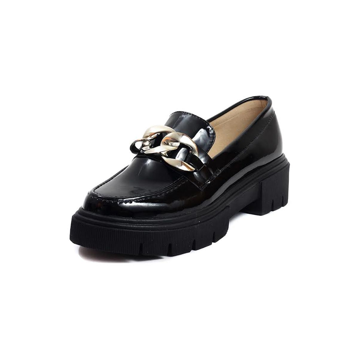 BALLERINA - Mocasines Negros Con Detalle Plateado Ballerinas Fiona