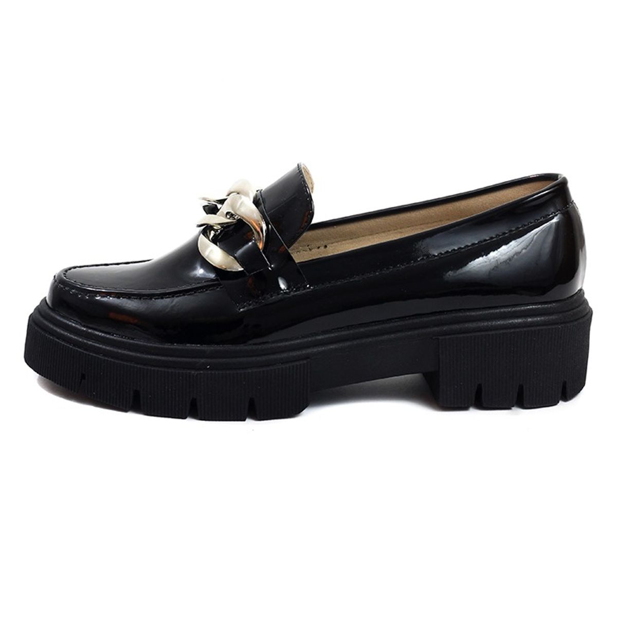 BALLERINA - Mocasines Negros Con Detalle Plateado Ballerinas Fiona