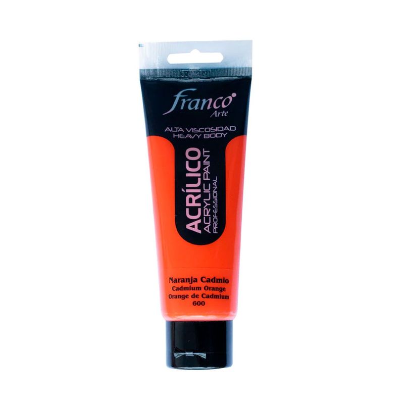 FRANCO ARTE - Acrílico Profesional Franco Arte Tubo X 100 Cc Color Naranja