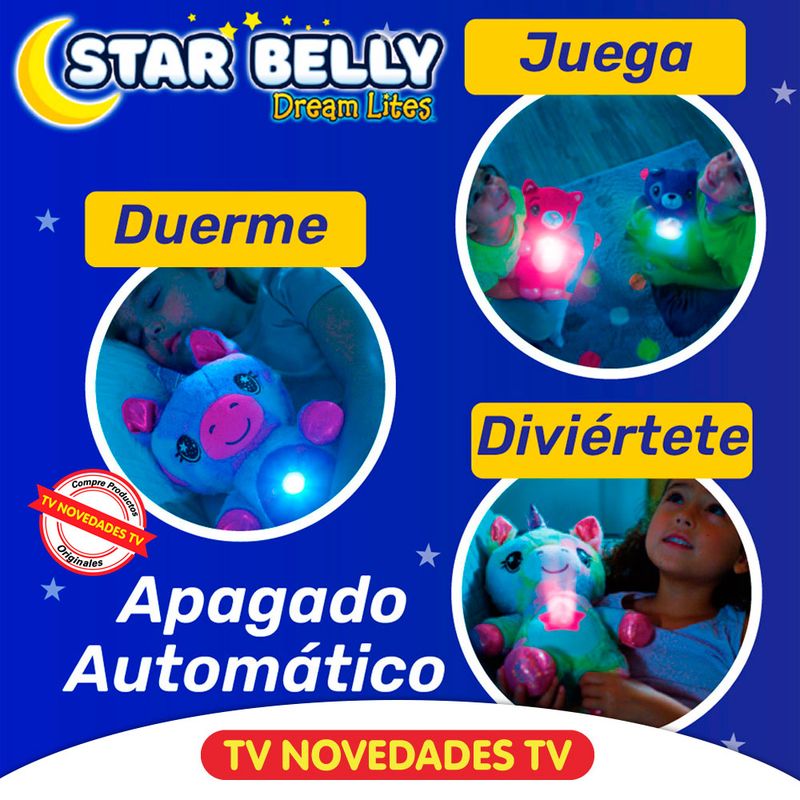 Peluche Proyector De Luces Star Belly Oso Azul TV NOVEDADES