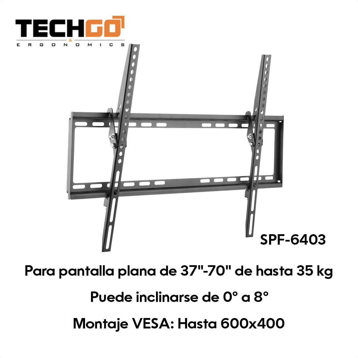 GENERICO - Soporte Pared Fijo Inclina Tv 37»70 35kg Techgo Spf-6403