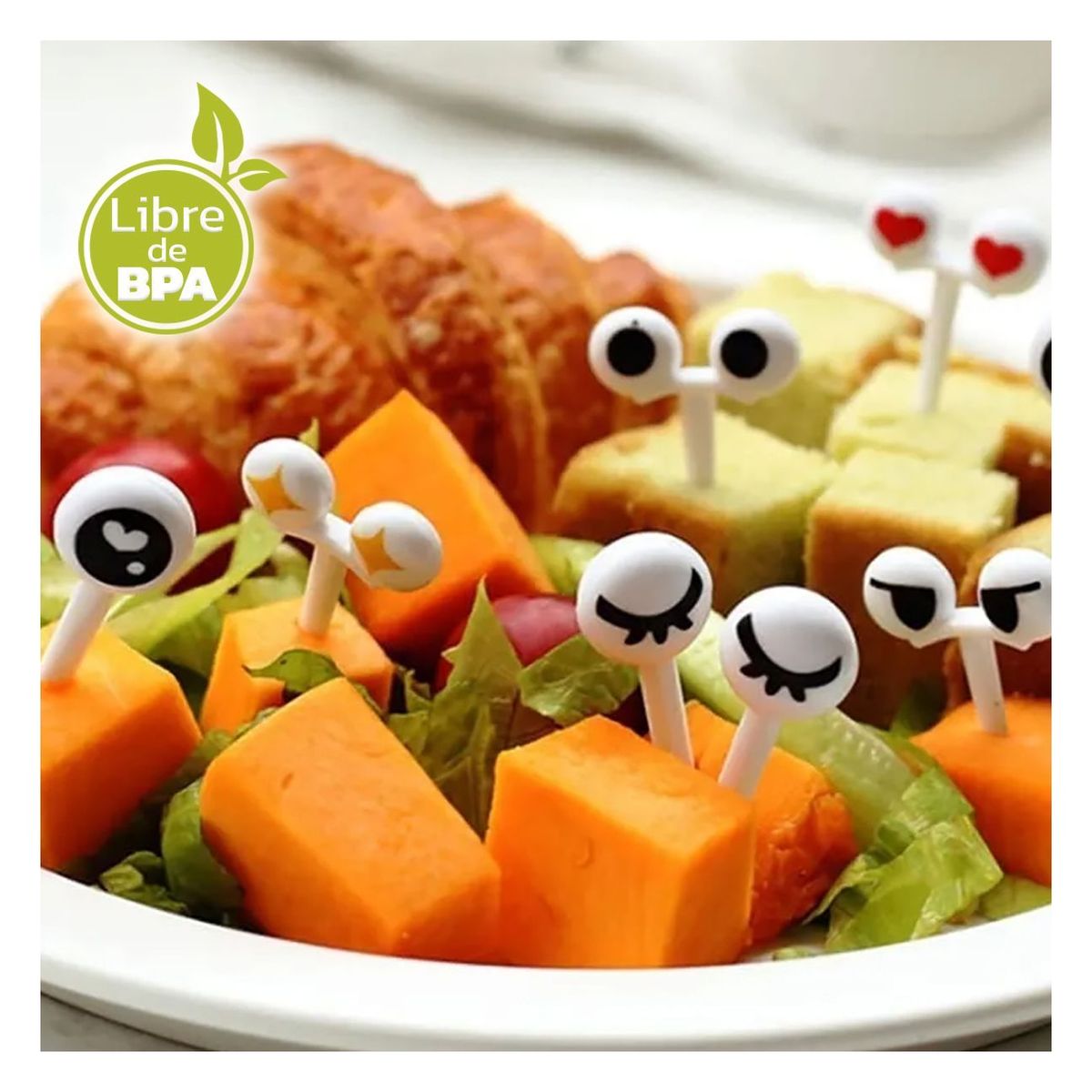 ENFANTASY - Tenedores Pincho Para Frutas diseño Ojos