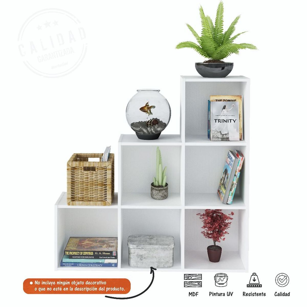 BERTOLINI - Biblioteca Grid 5 Nichos  Bertolini-Blanco