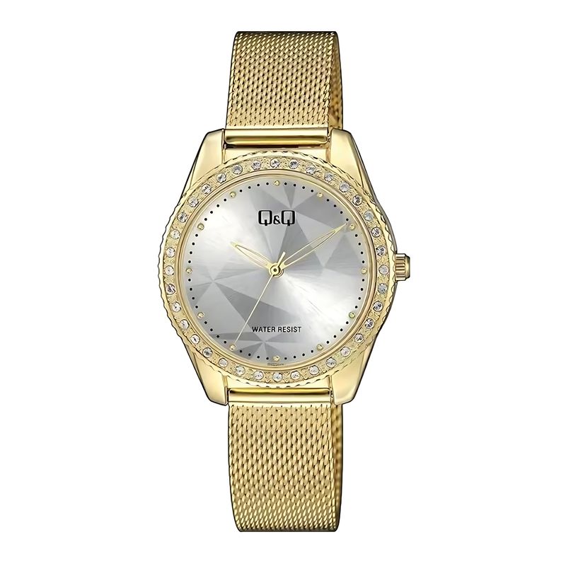 Q&Q - Reloj de moda para Mujer Q&Q Dorado + Caja