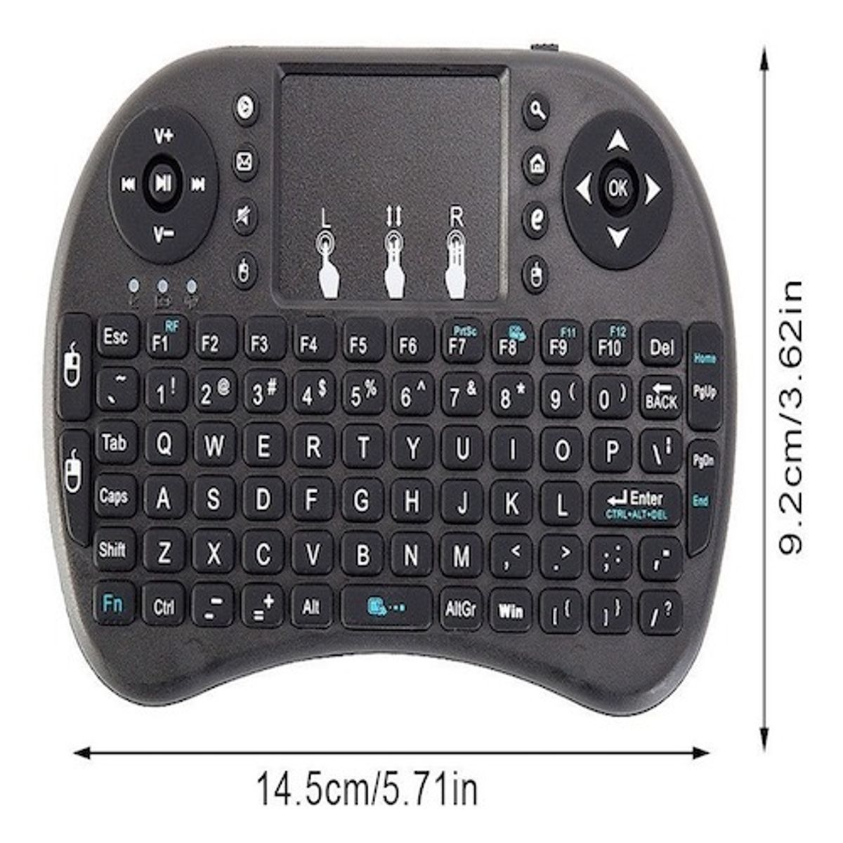 GENERICO - Mini Teclado Inalambrico Touchpad Smart Tv Box Receptor Usb