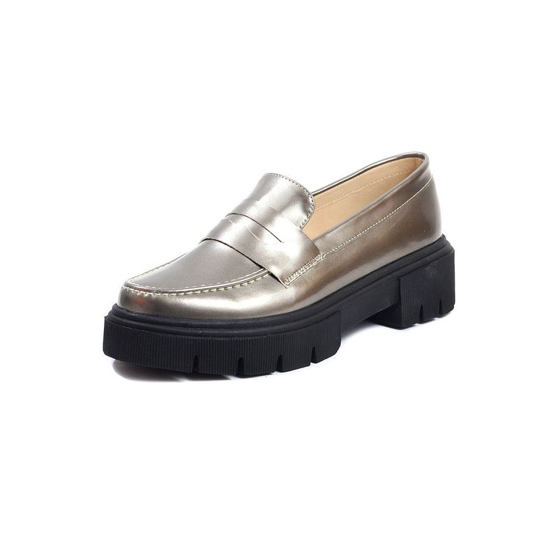 BALLERINA - Mocasín Gris Plata Ballerinas Saray